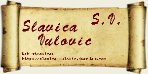 Slavica Vulović vizit kartica
